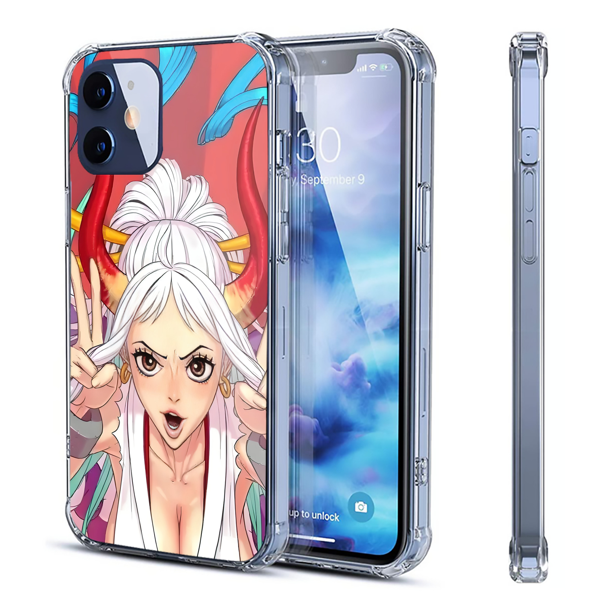 （画像用） ワンピース ONE PIECE 【iPhone 12シリーズ対応】透明スマホケース（クリアソフトケース）